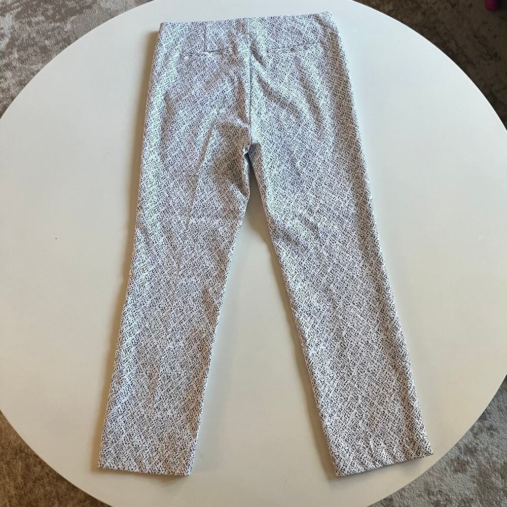 CROSBY. Dress Pants, Stretchy, White & Brown, Medium, Straight Leg - Picture 3 of 4